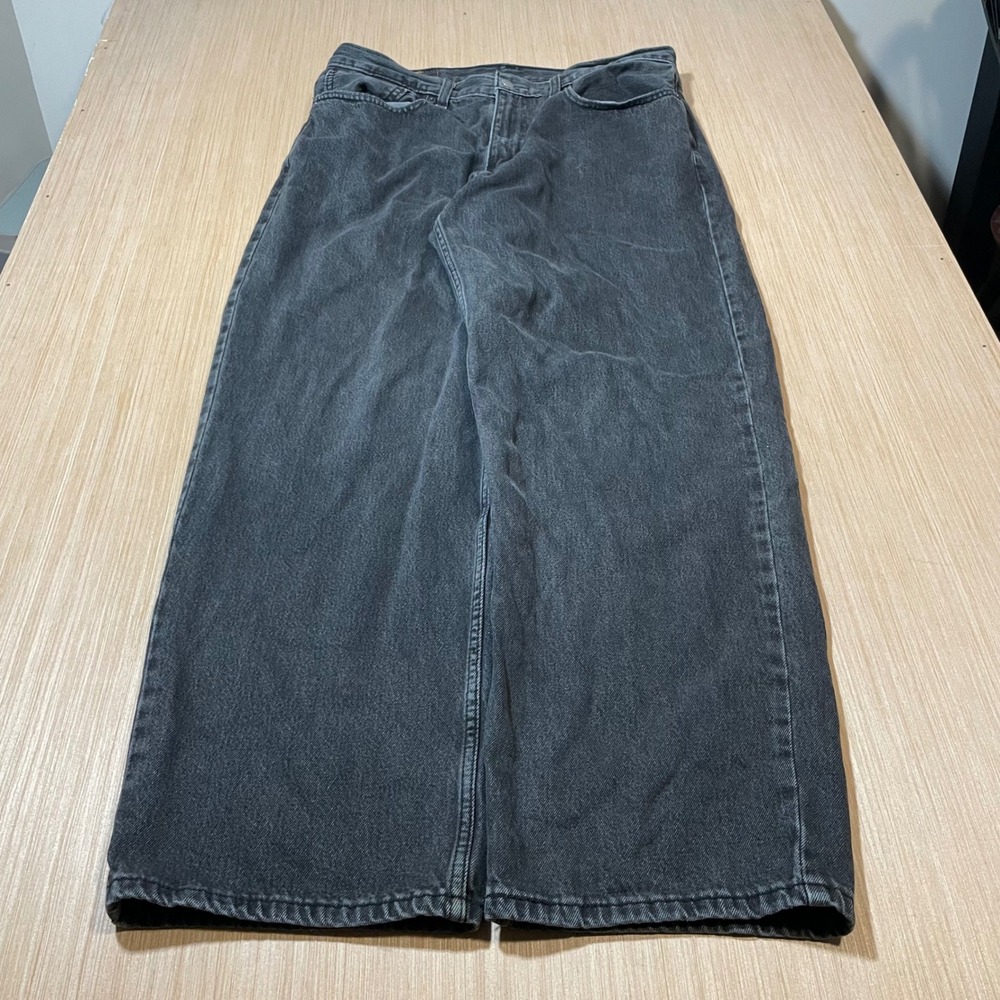 Levi's 578 Jeans Mens 34x32 Baggy Fit Washed Black Wide Leg Denim Streetwear